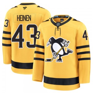 Youth Danton Heinen Pittsburgh Penguins Fanatics Premium Gold Alternate 2025 Jersey