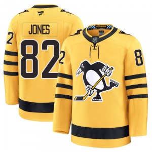 Youth Caleb Jones Pittsburgh Penguins Fanatics Premium Gold Alternate 2025 Jersey