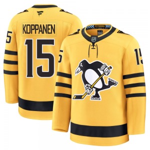 Youth Joona Koppanen Pittsburgh Penguins Fanatics Premium Gold Alternate 2025 Jersey