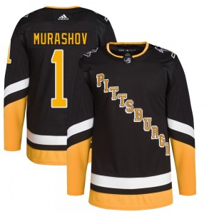 Sergei Murashov Pittsburgh Penguins Adidas Authentic Black 2021/22 Alternate Primegreen Pro Player Jersey