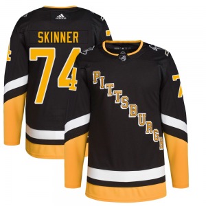 Stuart Skinner Pittsburgh Penguins Adidas Authentic Black 2021/22 Alternate Primegreen Pro Player Jersey