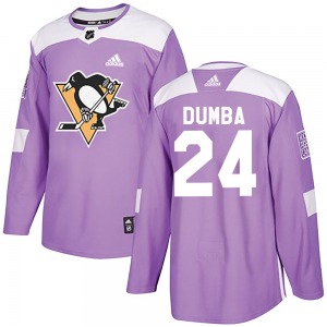 Youth Matt Dumba Pittsburgh Penguins Adidas Authentic Purple Fights Cancer Practice Jersey