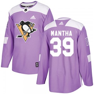 Youth Anthony Mantha Pittsburgh Penguins Adidas Authentic Purple Fights Cancer Practice Jersey