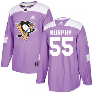 Youth Larry Murphy Pittsburgh Penguins Adidas Authentic Purple Fights Cancer Practice Jersey