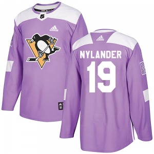 Youth Alex Nylander Pittsburgh Penguins Adidas Authentic Purple Fights Cancer Practice Jersey