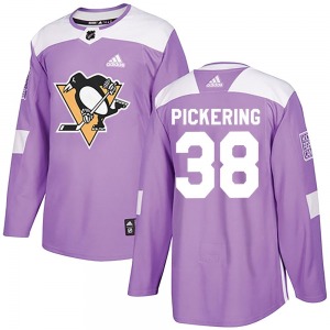 Youth Owen Pickering Pittsburgh Penguins Adidas Authentic Purple Fights Cancer Practice Jersey