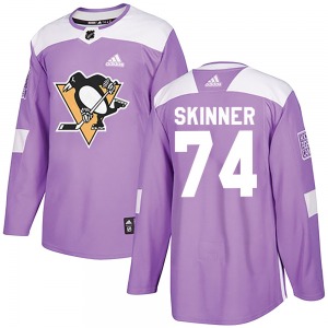 Youth Stuart Skinner Pittsburgh Penguins Adidas Authentic Purple Fights Cancer Practice Jersey