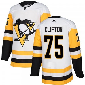 Connor Clifton Pittsburgh Penguins Adidas Authentic White Away Jersey