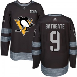 Andy Bathgate Pittsburgh Penguins Authentic Black 1917-2017 100th Anniversary Jersey