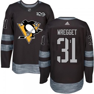 Ken Wregget Pittsburgh Penguins Authentic Black 1917-2017 100th Anniversary Jersey