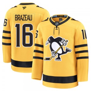 Justin Brazeau Pittsburgh Penguins Fanatics Premium Gold Alternate 2025 Jersey