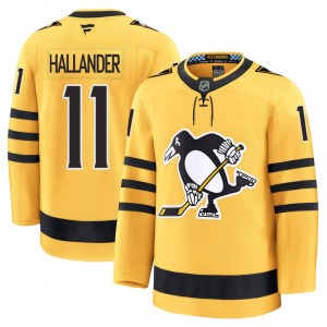 Filip Hallander Pittsburgh Penguins Fanatics Premium Gold Alternate 2025 Jersey