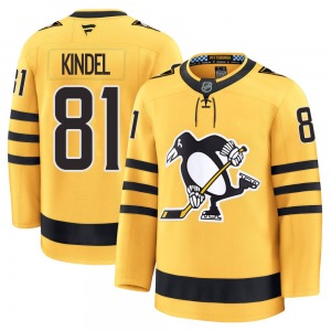 Ben Kindel Pittsburgh Penguins Fanatics Premium Gold Alternate 2025 Jersey