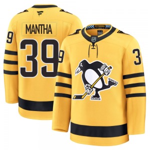 Anthony Mantha Pittsburgh Penguins Fanatics Premium Gold Alternate 2025 Jersey
