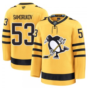 Dmitri Samorukov Pittsburgh Penguins Fanatics Premium Gold Alternate 2025 Jersey