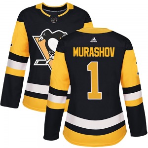 Women's Sergei Murashov Pittsburgh Penguins Adidas Authentic Black Home Jersey