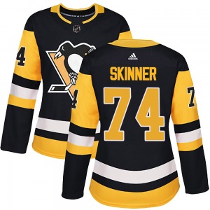 Women's Stuart Skinner Pittsburgh Penguins Adidas Authentic Black Home Jersey