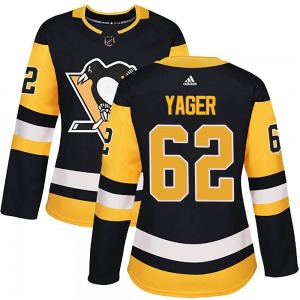 Women's Brayden Yager Pittsburgh Penguins Adidas Authentic Black Home Jersey