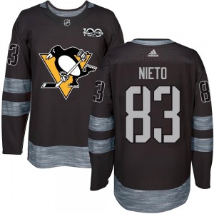 Youth Matt Nieto Pittsburgh Penguins Authentic Black 1917-2017 100th Anniversary Jersey