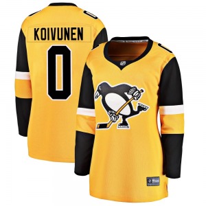 Women's Ville Koivunen Pittsburgh Penguins Fanatics Branded Breakaway Gold Alternate Jersey