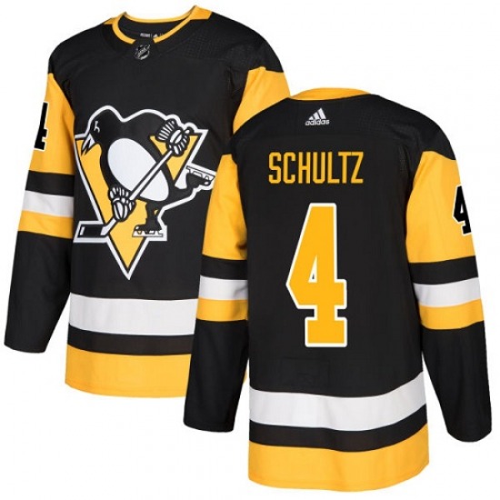 Youth Justin Schultz Pittsburgh Penguins Adidas Authentic Black Home